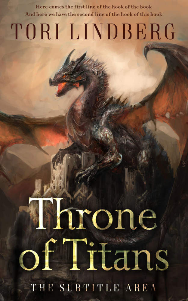 Front view of Tan #9888 - Premade Fantasy Book Cover