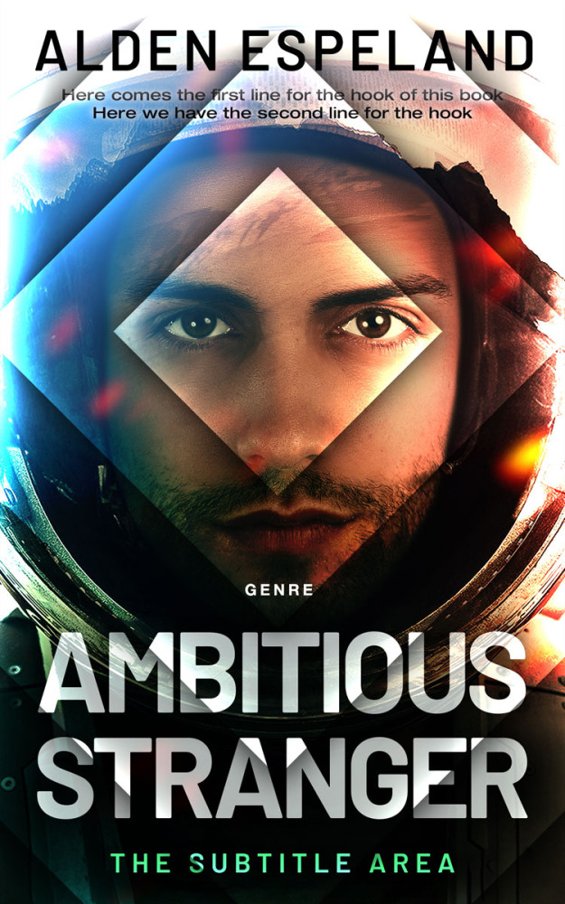 Front view of Eunry #9939 - Premade Science Fiction Book Cover