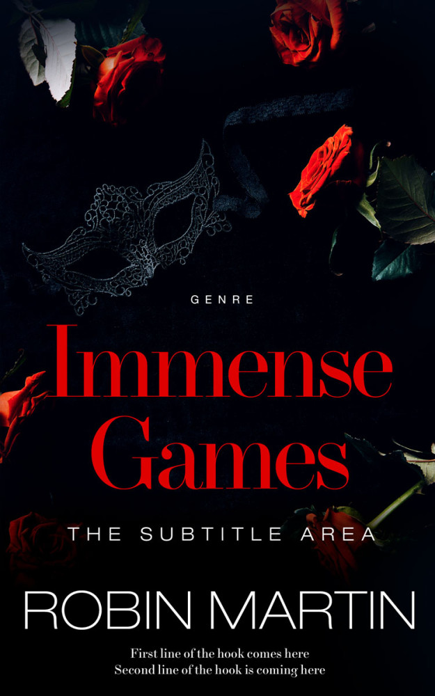 Front view of Ebony #10111 - Premade Erotica Book Cover