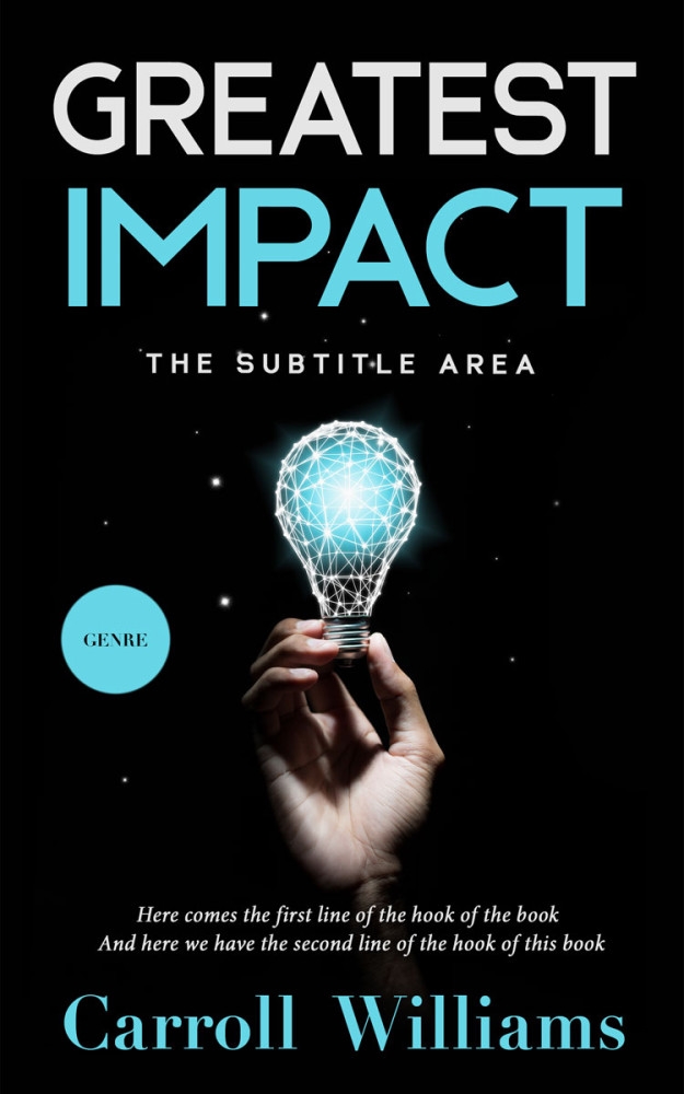 Front view of Black #10272 - Premade Business Book Cover