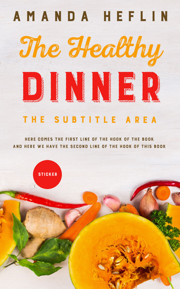 Front view of Ebb #10468 - Premade Cookbooks & Food & Wine Book Cover