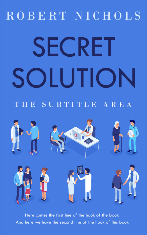 Front view of Royal Blue #10747 - Premade Health & Mind & Body Book Cover