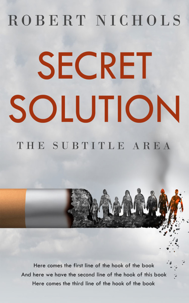 Front view of French Gray #10748 - Premade Health & Mind & Body Book Cover