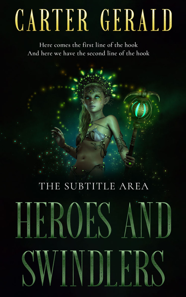 Front view of Racing Green #11567 - Premade Fantasy Book Cover