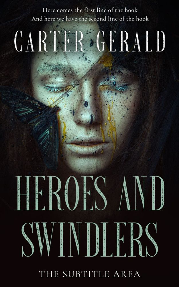 Front view of Cod Gray #11574 - Premade Fantasy Book Cover