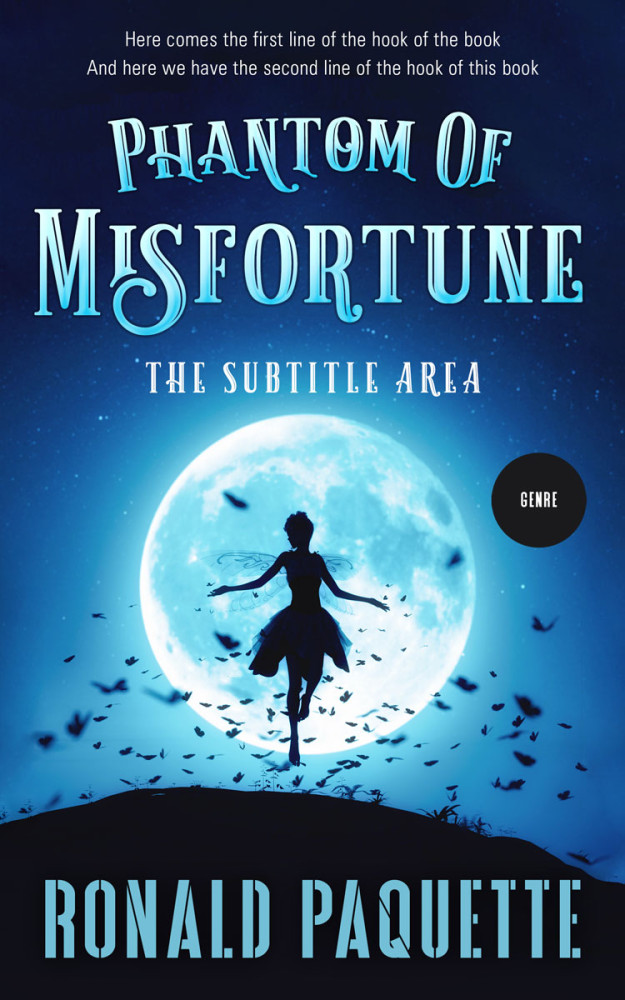 Front view of Ebony #11612 - Premade Fantasy Book Cover | BookCoverZone