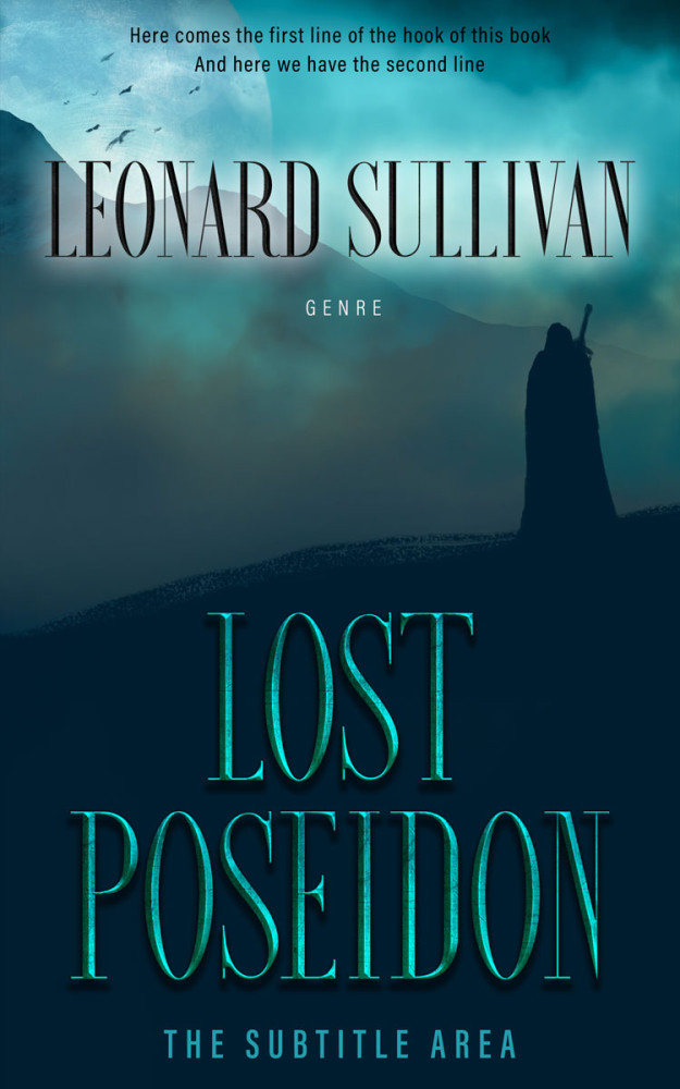 Front view of Black #11626 - Premade Fantasy Book Cover