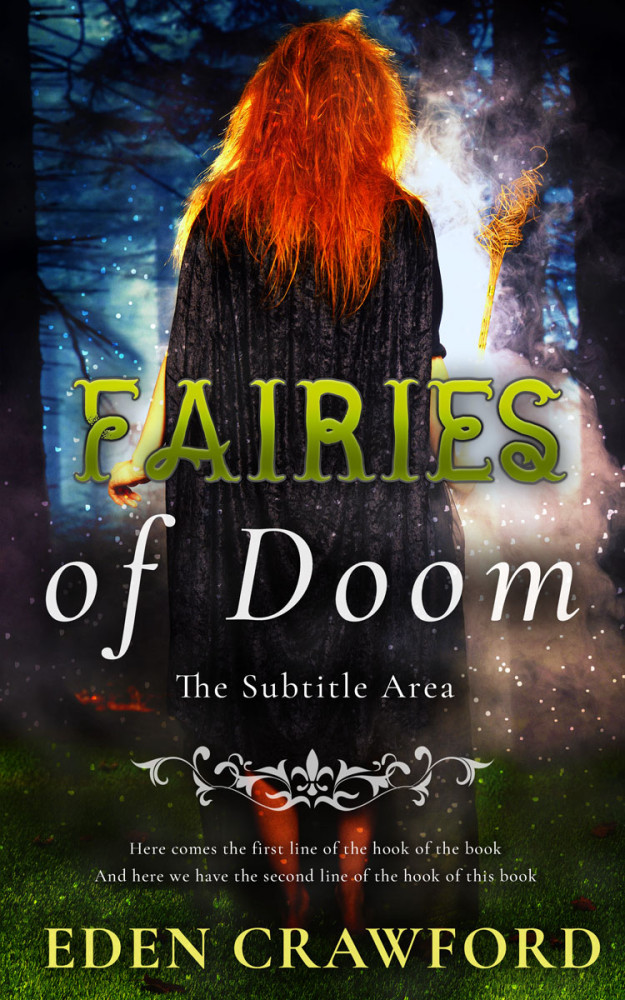 Front view of Tan #11674 - Premade Fantasy Book Cover