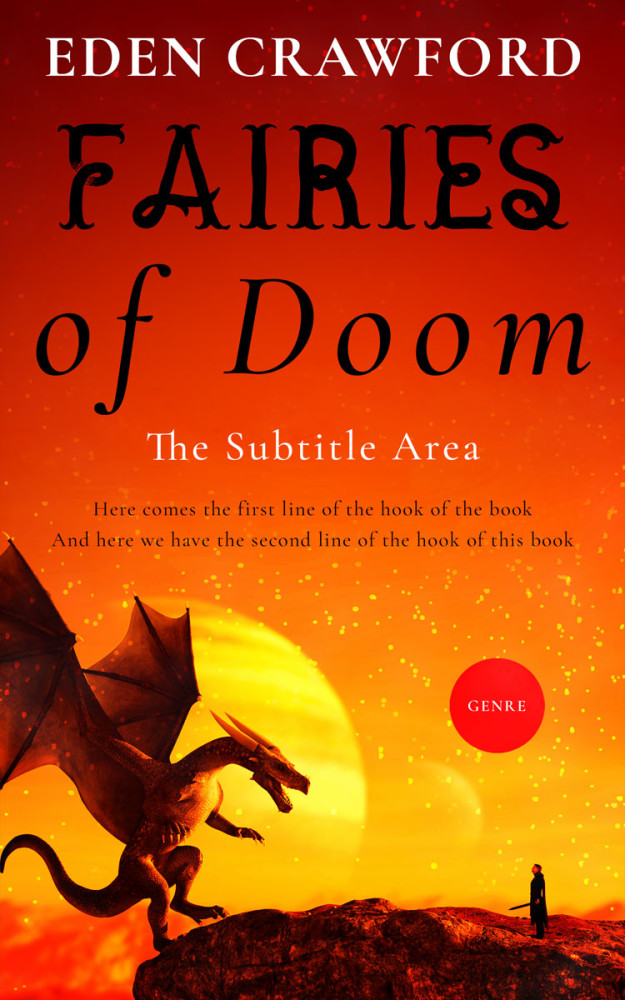 Front view of Milano Red #11684 - Premade Fantasy Book Cover