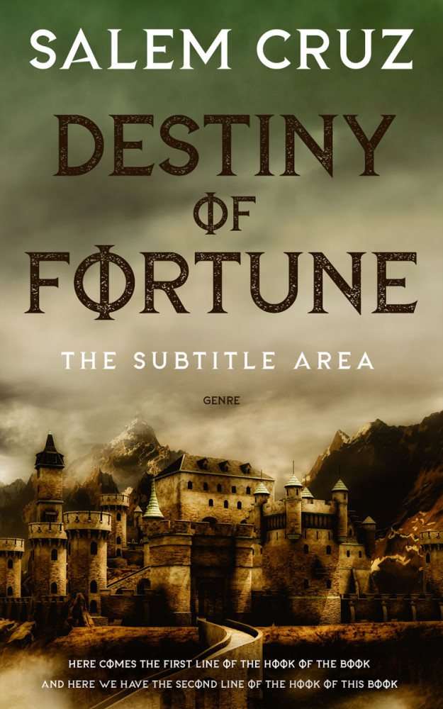 Front view of Lisbon Brown #11696 - Premade Fantasy Book Cover