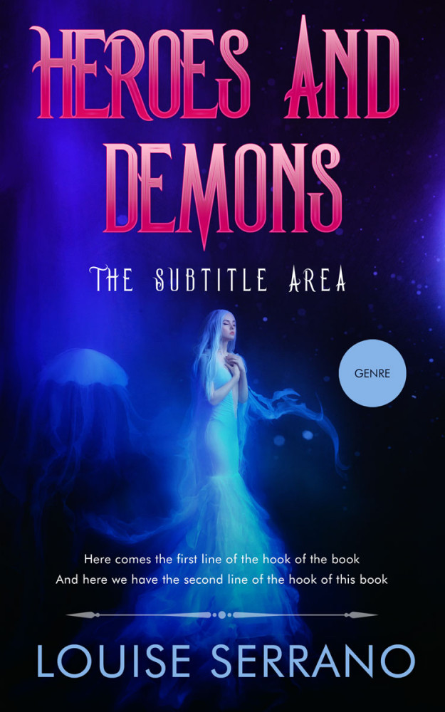 Front view of Violet #11699 - Premade Fantasy Book Cover