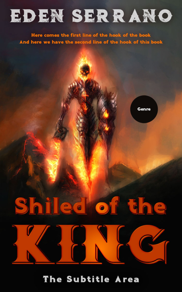 Front view of Raw Sienna #11723 - Premade Fantasy Book Cover