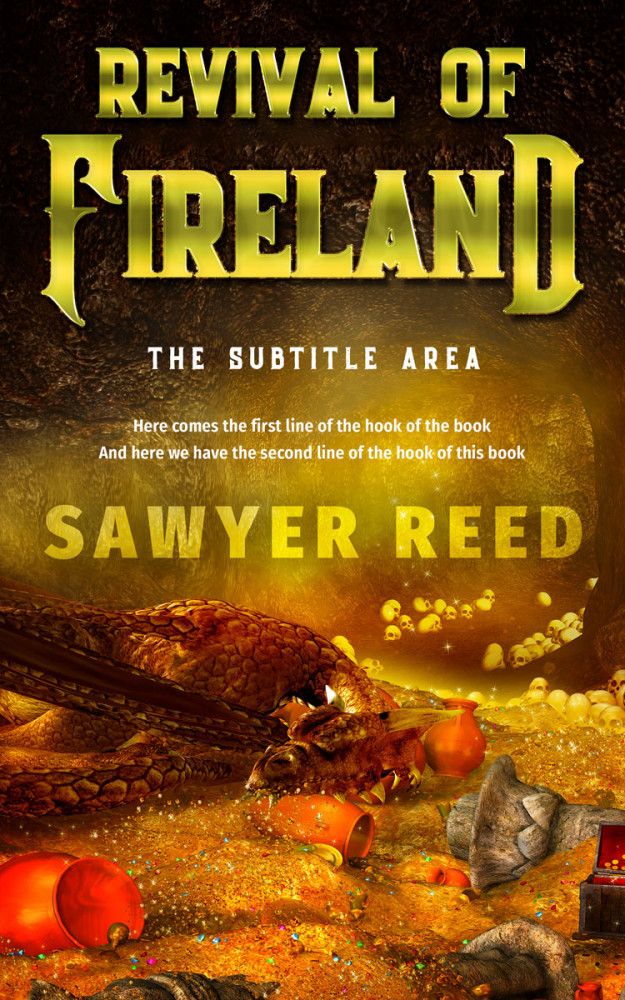 Front view of Bronze #11737 - Premade Fantasy Book Cover