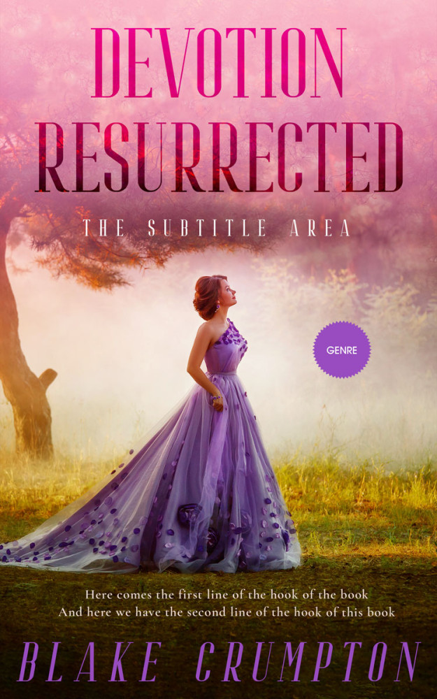 Front view of Puce #11807 - Premade Fantasy Book Cover