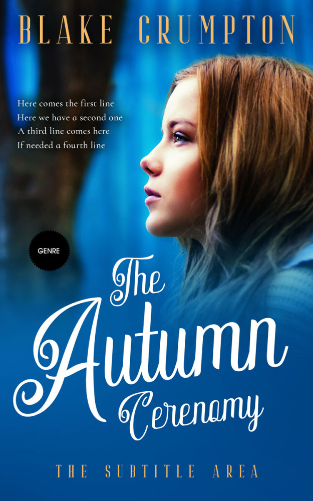 Front view of Venice Blue #11837 - Premade Teen & Young Adult Book Cover