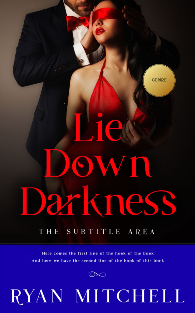 Front view of Red Damask #12061 - Premade Erotica Book Cover