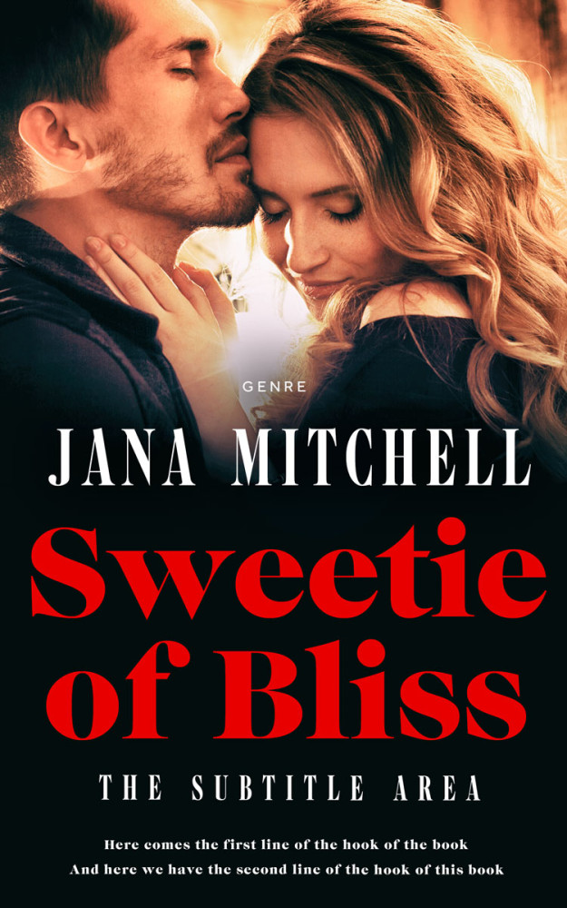 Front view of Red Damask #12159 - Premade Romance Book Cover