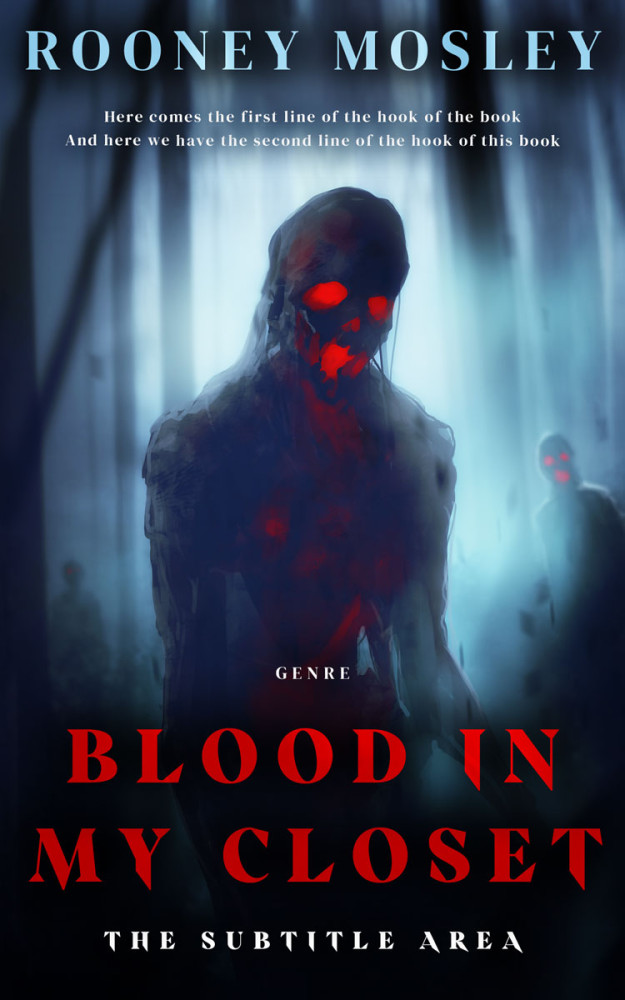 Front view of Mirage #12211 - Premade Horror Book Cover