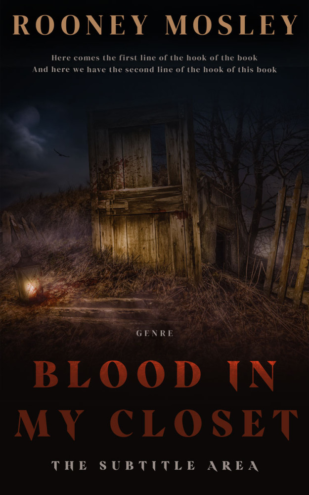 Front view of Zeus #12212 - Premade Horror Book Cover