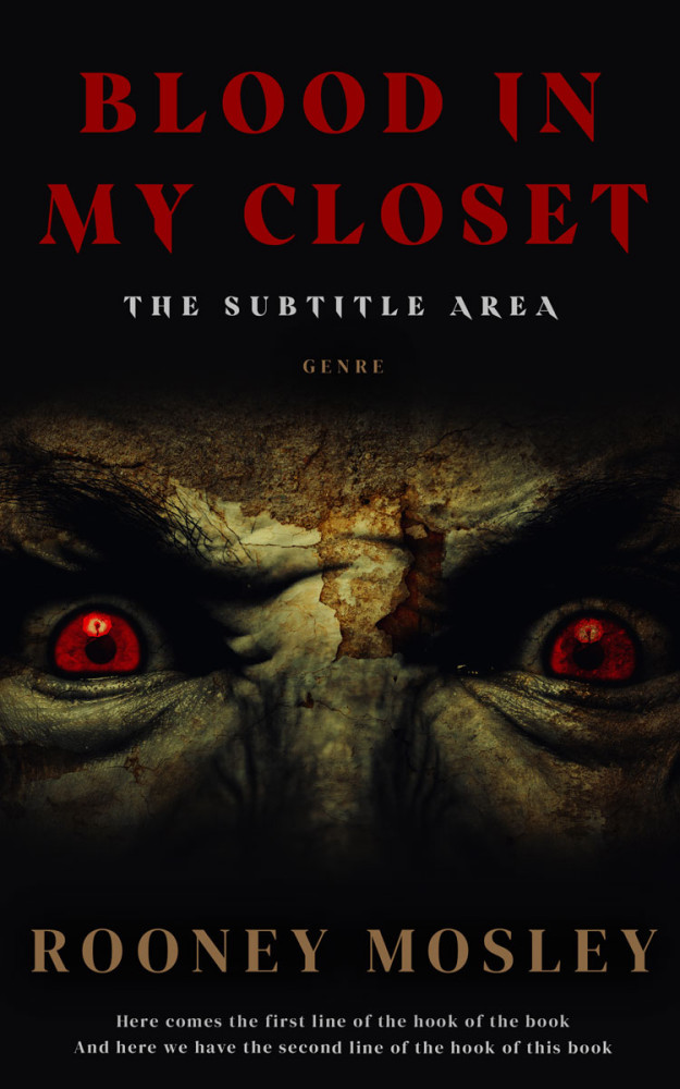 Front view of Cod Gray #12214 - Premade Horror Book Cover