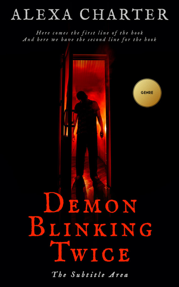 Front view of Black #12343 - Premade Mystery & Thriller & Suspense Book Cover