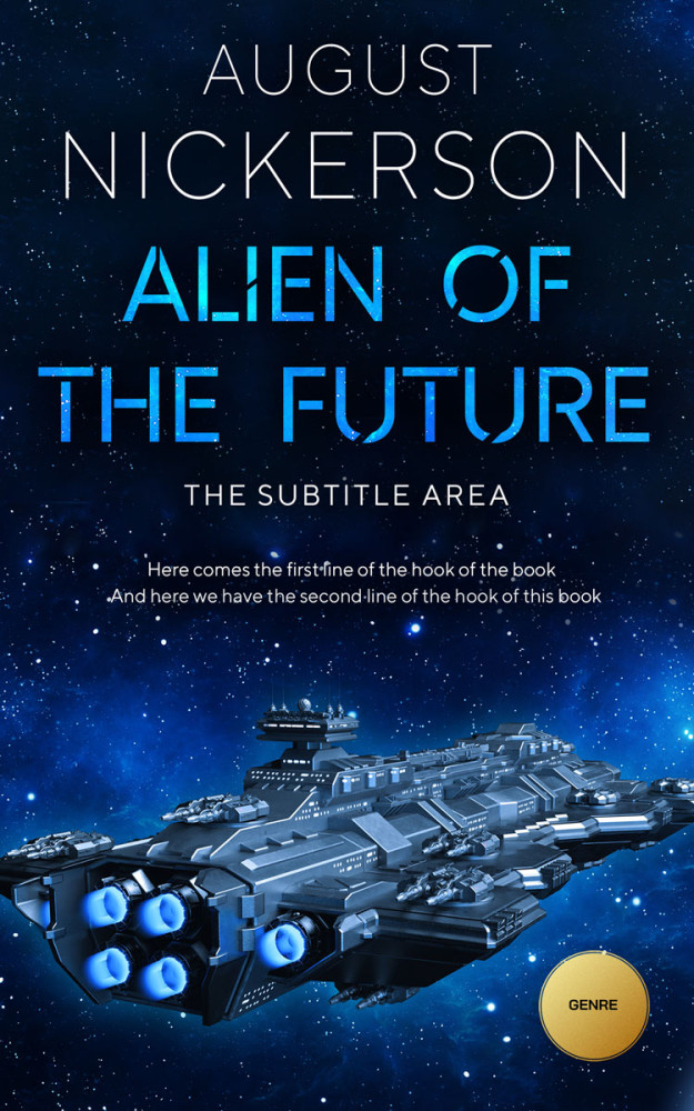 Front view of Black Pearl #12370 - Premade Science Fiction Book Cover