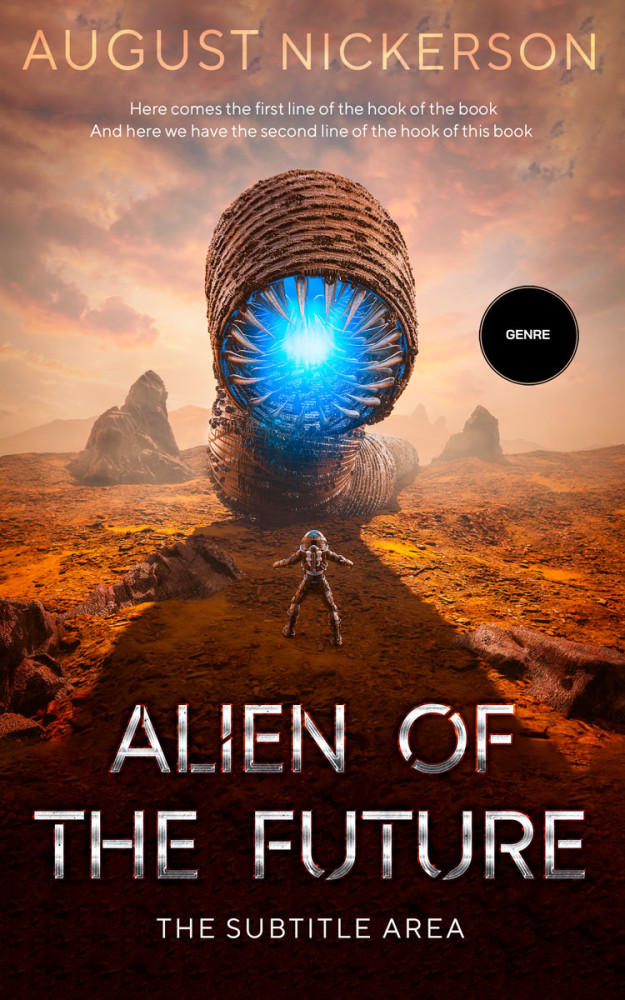 Front view of Santa Fe #12378 - Premade Science Fiction Book Cover