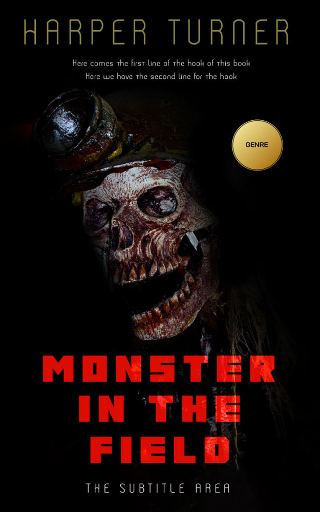 Front view of Cod Gray #12447 - Premade Horror Book Cover