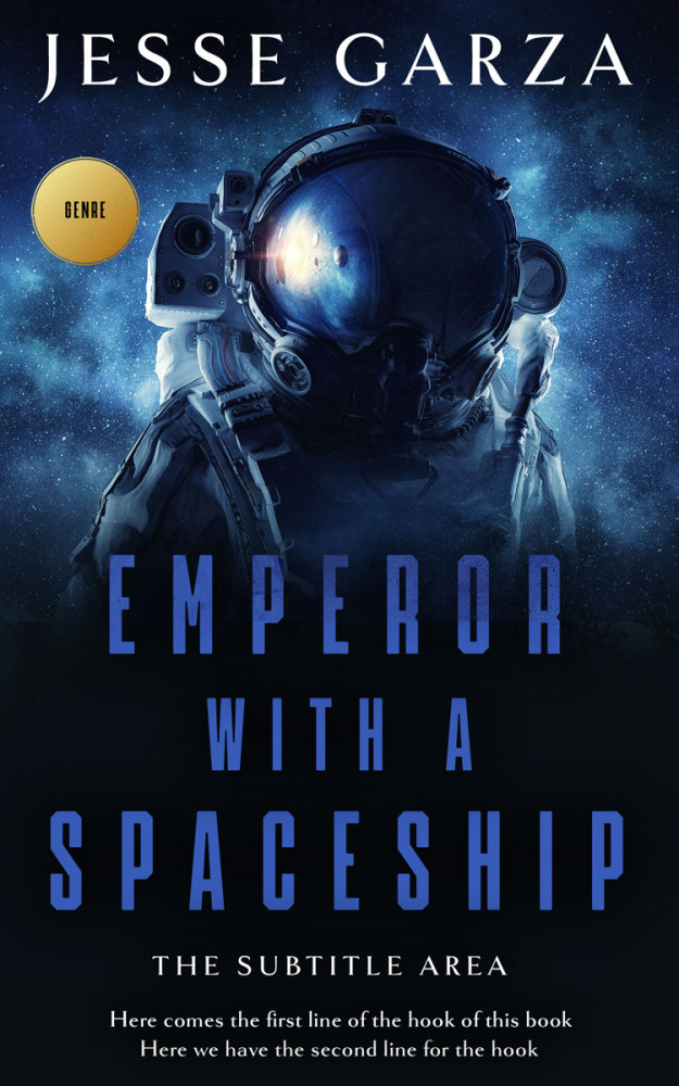 Front view of Ebony #12501 - Premade Science Fiction Book Cover | BookCoverZone