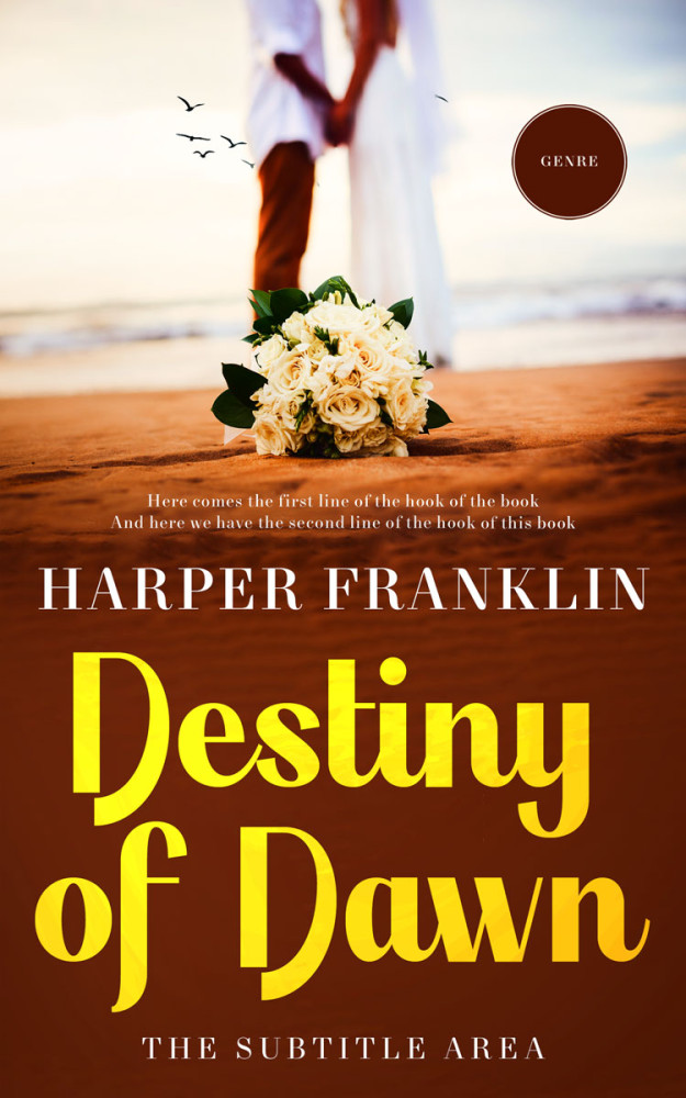 Front view of Double Colonial White #12785 - Premade Romance Book Cover