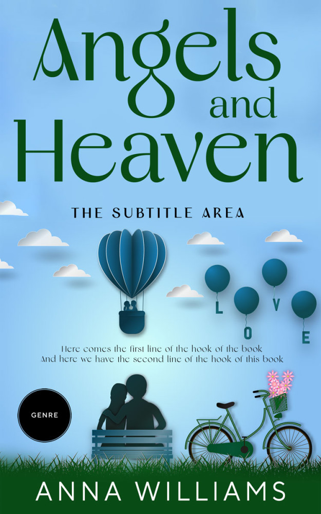 Front view of Cornflower #12798 - Premade Romance Book Cover