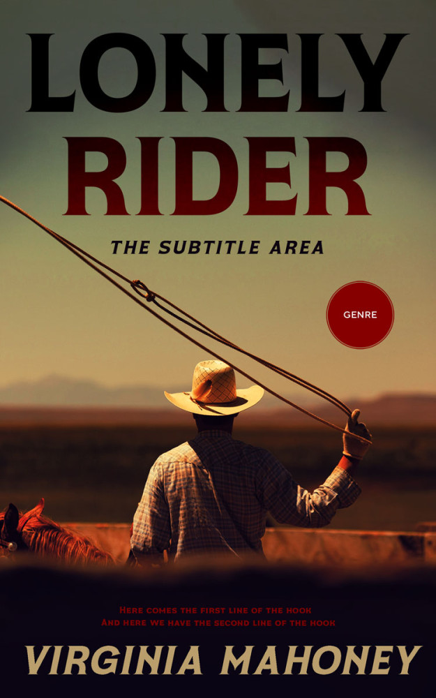 Front view of Cocoa Brown #12900 - Premade Western Book Cover