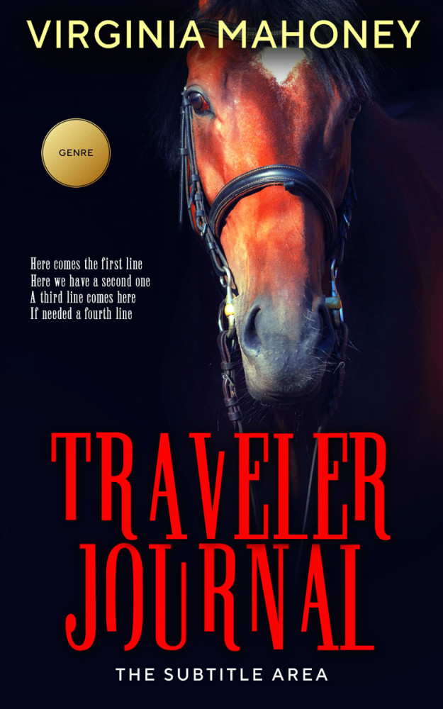 Front view of Flame Pea #12909 - Premade Western Book Cover