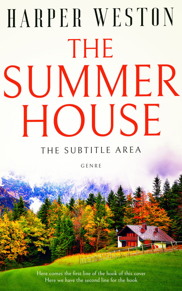 Front view of Pampas #12963 - Premade Literary Fiction Book Cover