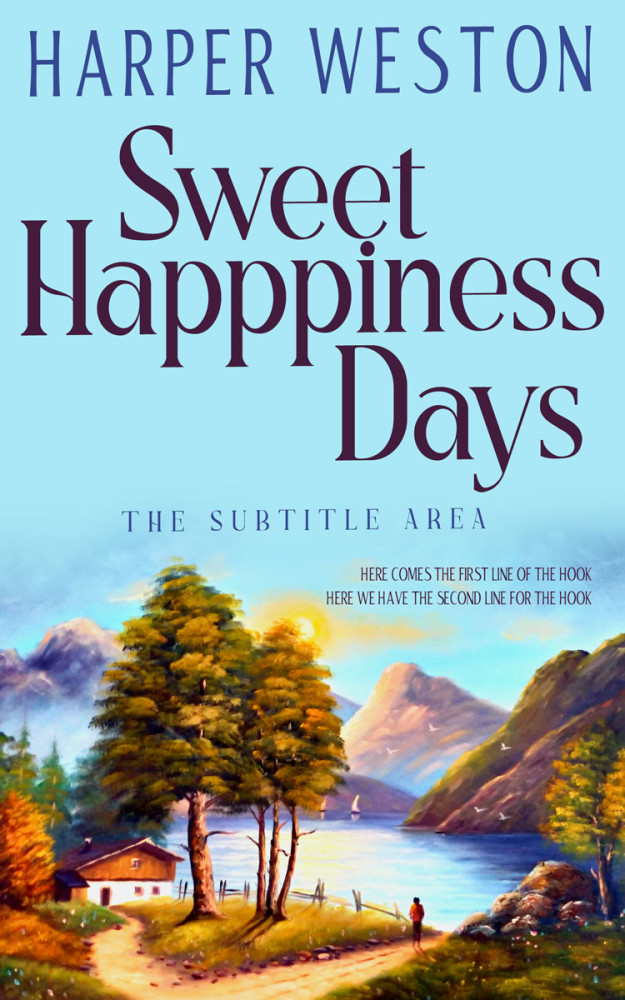 Front view of Regent St Blue #12966 - Premade Literary Fiction Book Cover