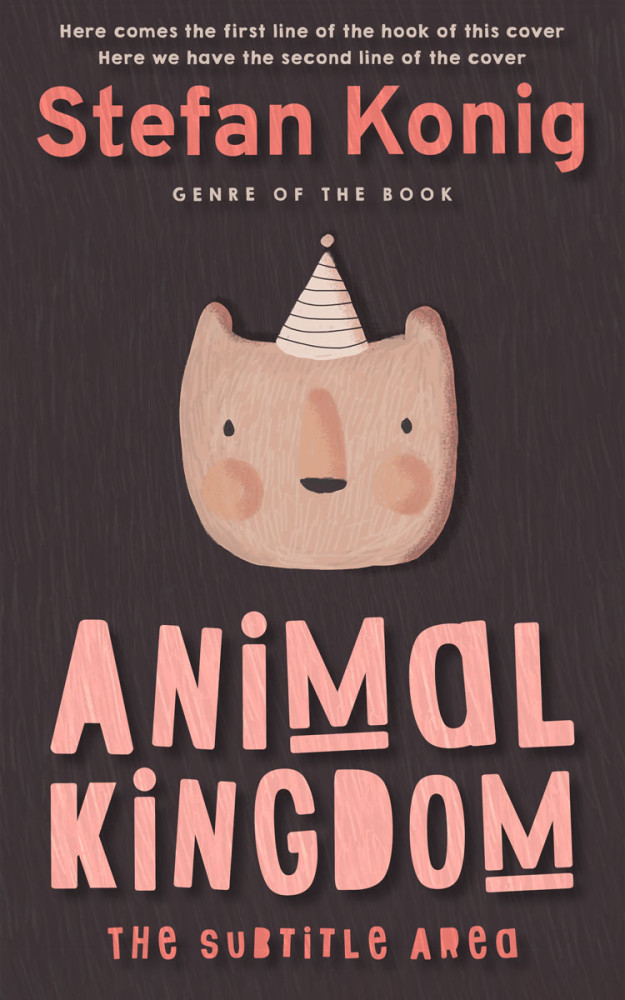 Front view of Tonys Pink #13111 - Premade Abstract Book Cover