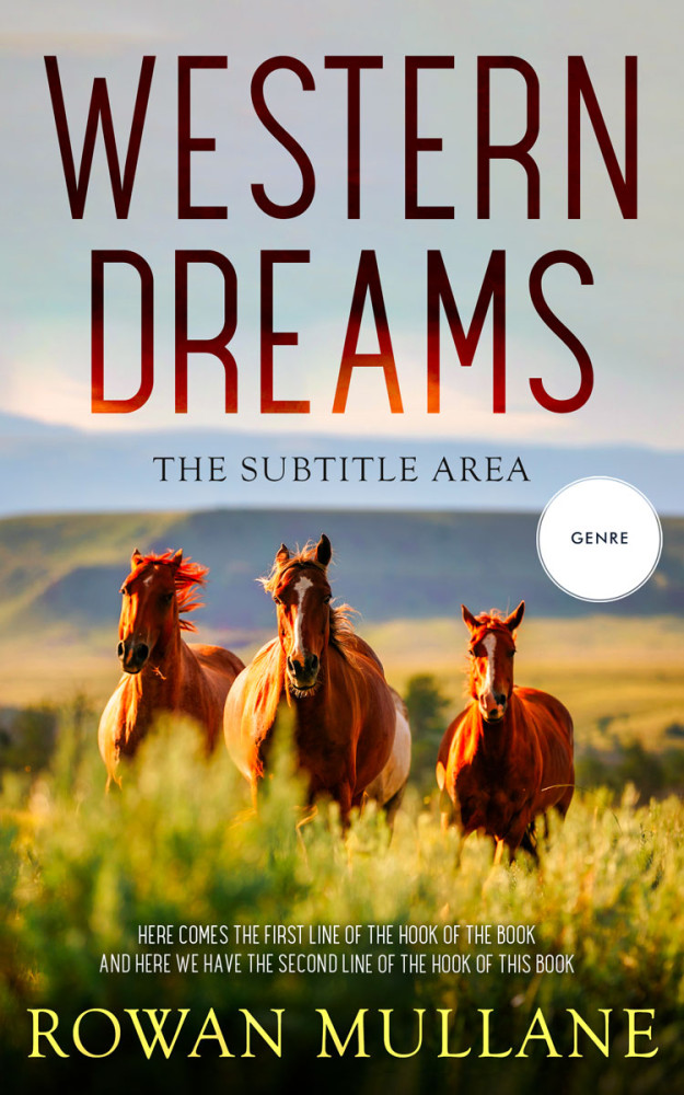 Front view of Gray Nickel #13271 - Premade Western Book Cover