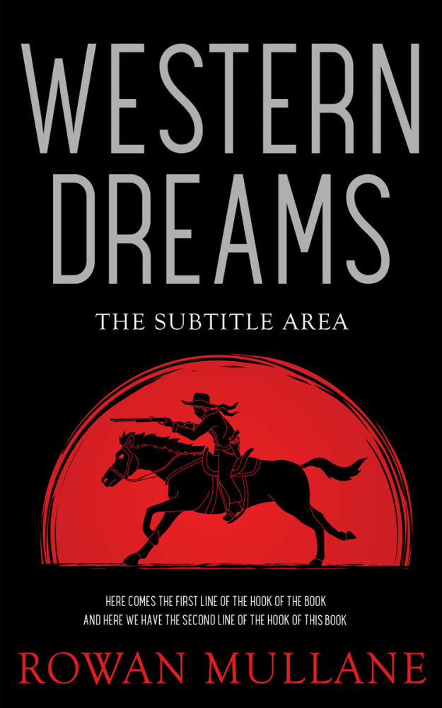 Front view of Gondola #13278 - Premade Western Book Cover