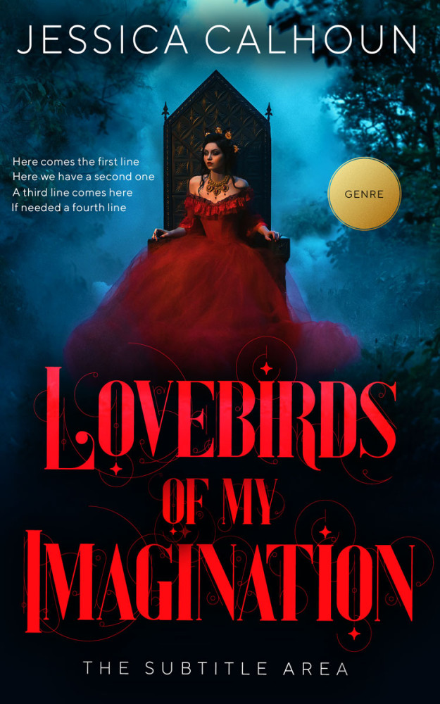 Front view of Alizarin Crimson #13506 - Premade Fantasy Book Cover