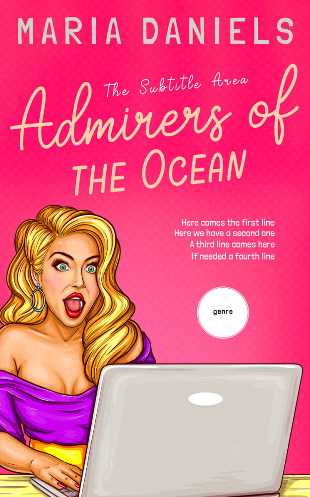 Front view of Radical Red #13536 - Premade Chick Lit Book Cover