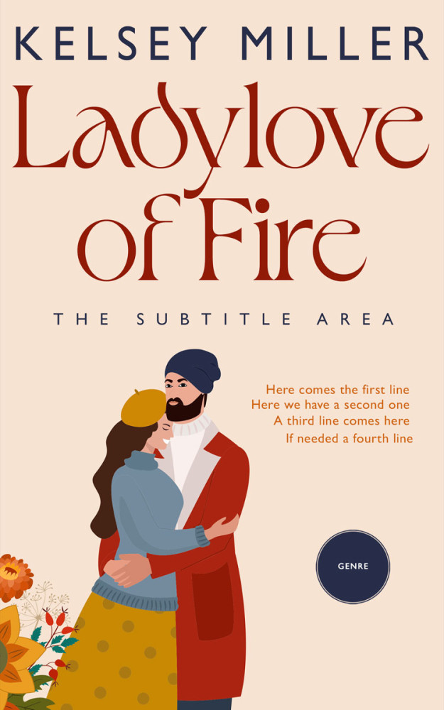 Front view of Janna #13567 - Premade Abstract Book Cover