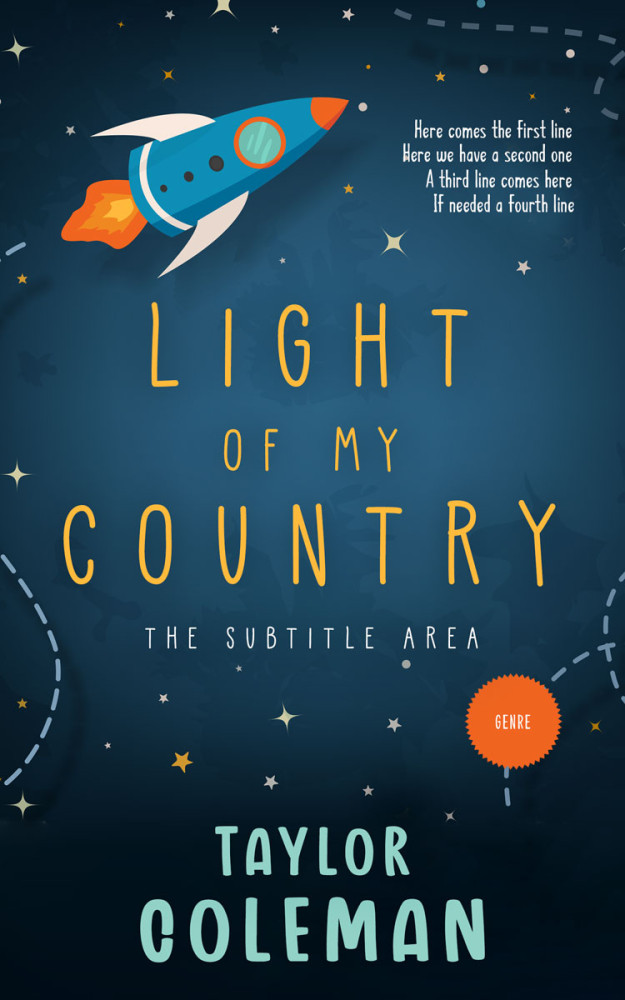 Front view of Elephant #13627 - Premade Science Fiction Book Cover