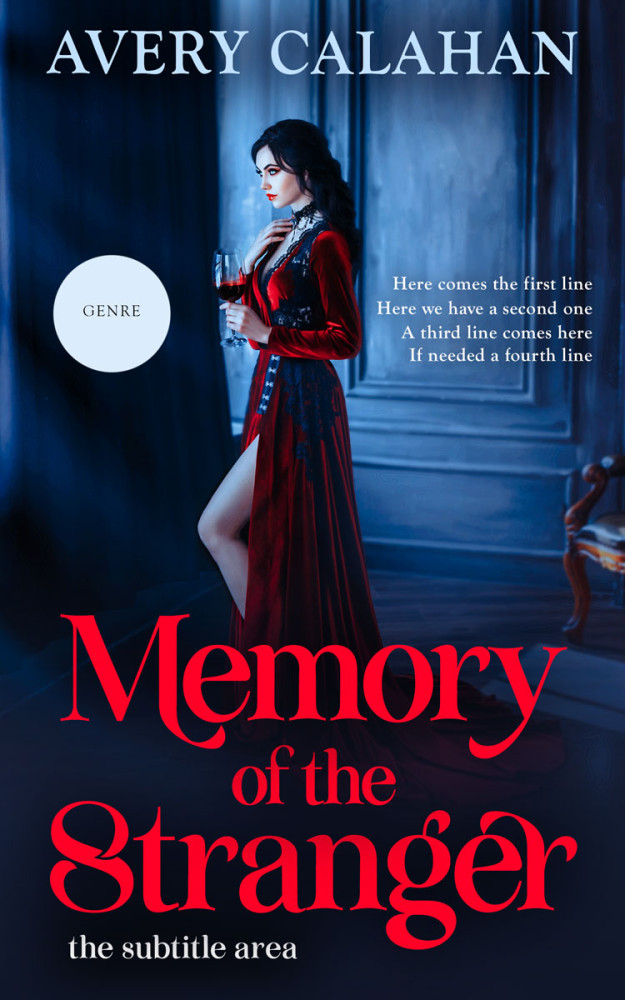 Front view of Black #13710 - Premade Horror Book Cover