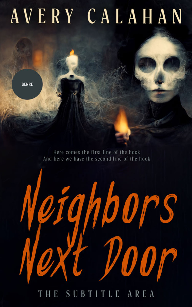 Front view of Raw Sienna #13729 - Premade Horror Book Cover