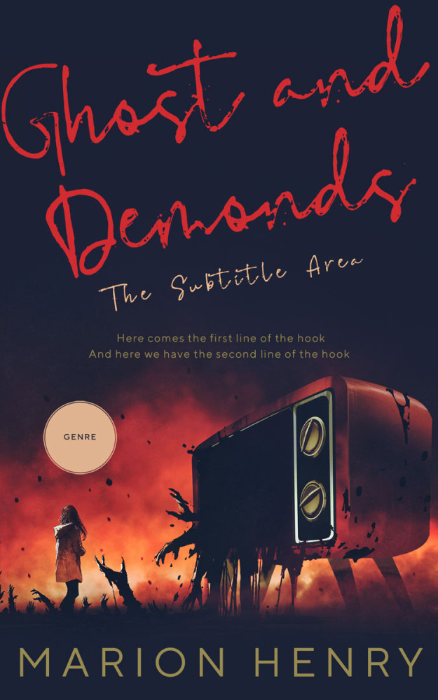 Front view of Ebony Clay #13778 - Premade Horror Book Cover