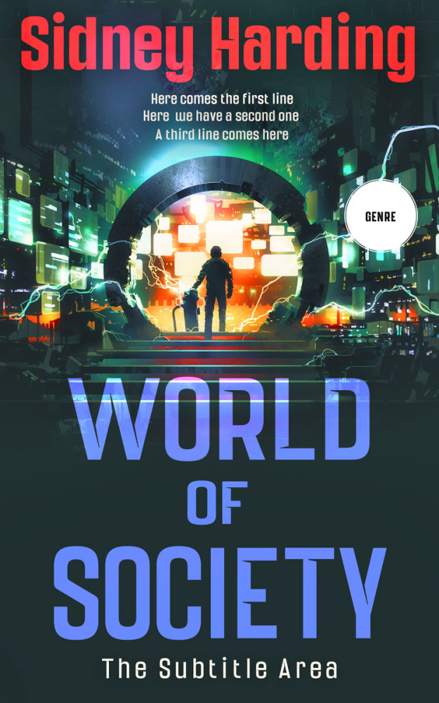 Front view of Outer Space #13946 - Premade Science Fiction Book Cover