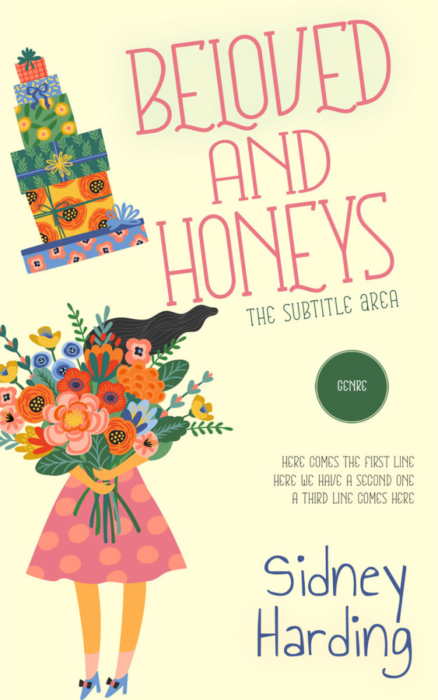 Front view of Citrine White #13960 - Premade Chick Lit Book Cover