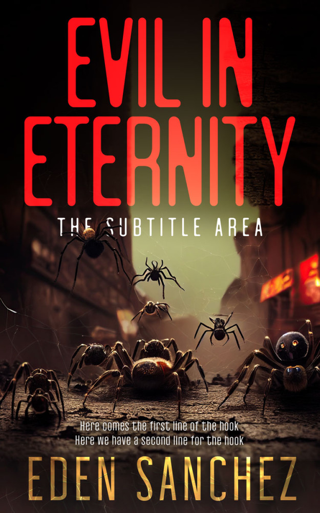 Front view of Red Damask #14012 - Premade Apocalyptica Book Cover