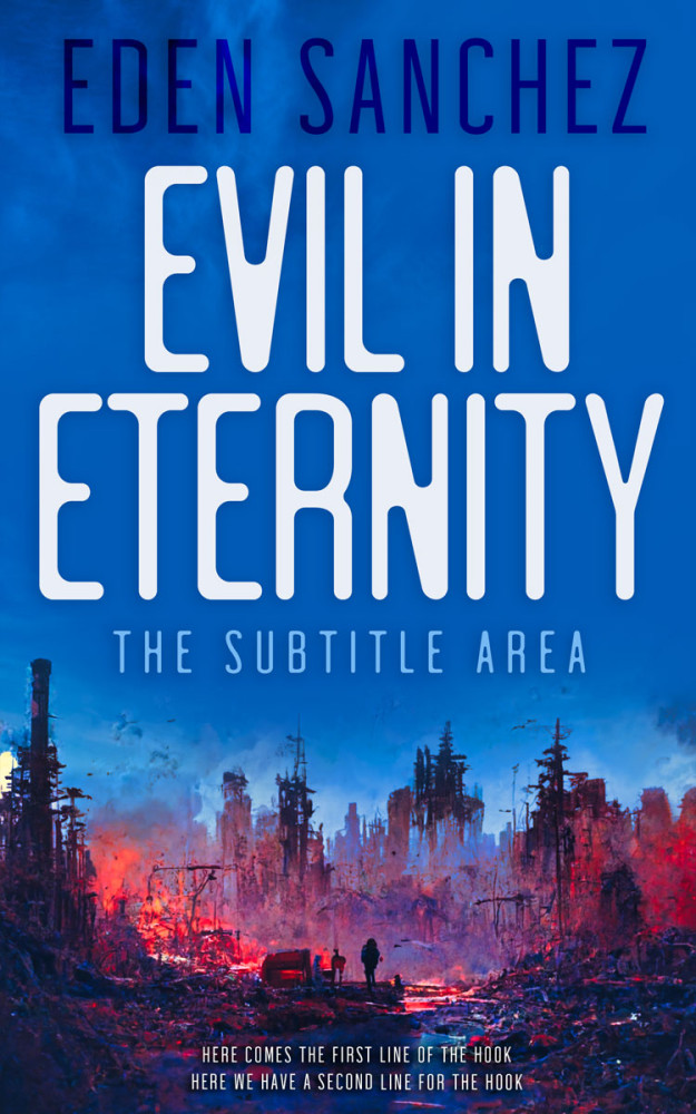 Front view of Tory Blue #14014 - Premade Apocalyptica Book Cover | BookCoverZone