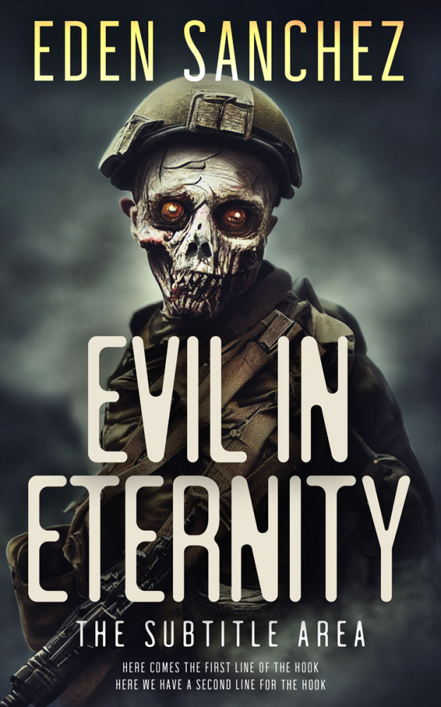 Front view of Shark #14018 - Premade Horror Book Cover